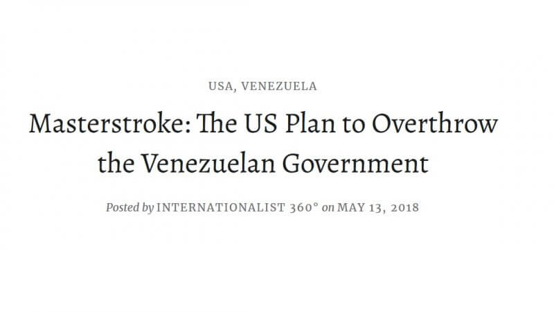 マスターストローク：米国のベネズエラ政府転覆計画の写真