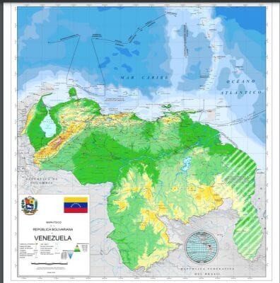 ベネズエラの地図：グアヤナ・エセキバ地域の写真